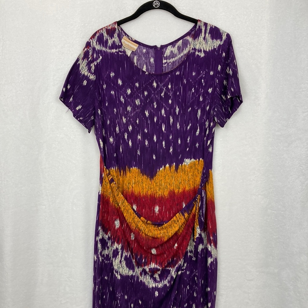 VTG Authentics by Anthony Mark Hankins Tribal Maxi Dress sz Medium USA